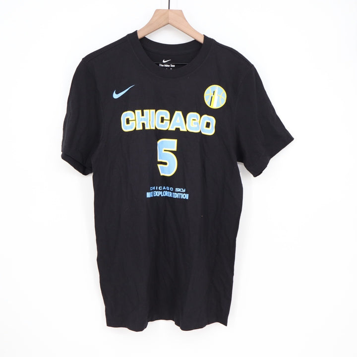 Nike Chicago Sky Angel Reese 5 Explorer Edition Black Cotton T-Shirt Mens Small