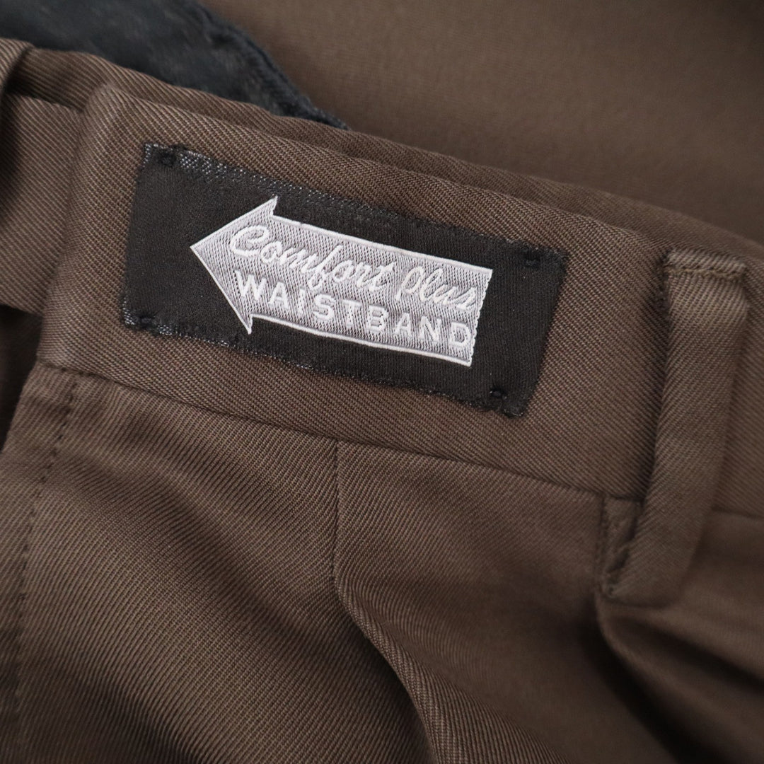 Savane Comfort Plus Mens Brown Pleated Cuffed Dress Pants Slacks 36x34 Birch