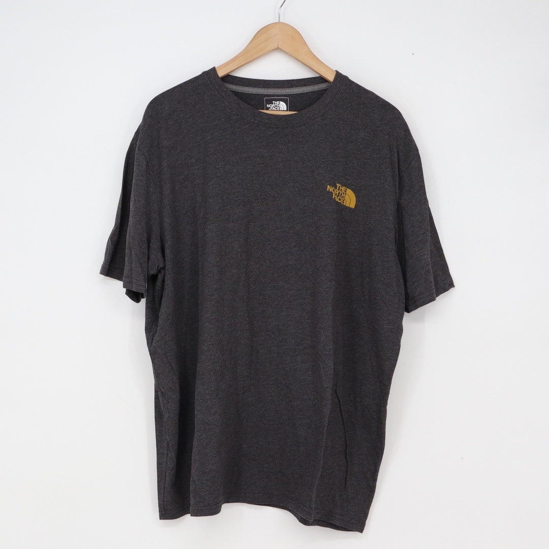 The North Face T-Shirt Mens XL Standard Fit Charcoal Gray Logo Graphic Excellent