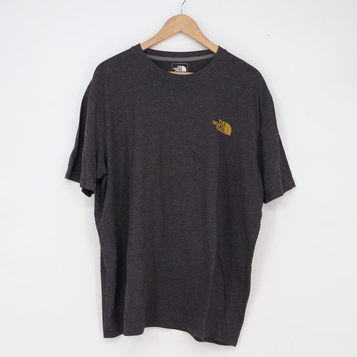 The North Face T-Shirt Mens XL Standard Fit Charcoal Gray Logo Graphic Excellent