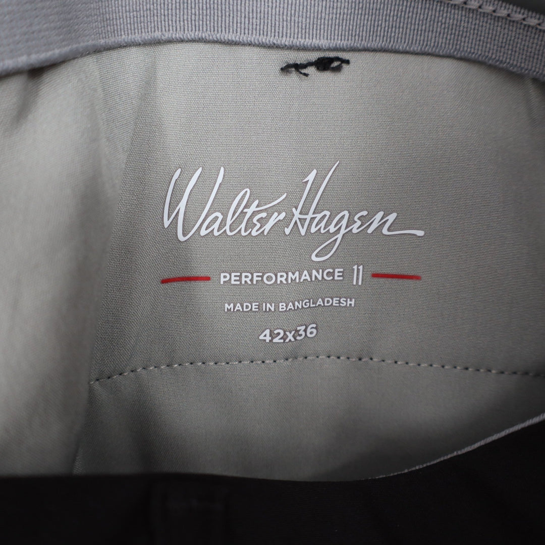Walter Hagen P11 Performance Golf Pants Mens 42x36 Black Stretch