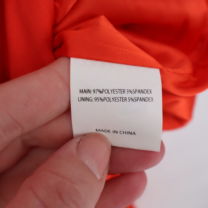 Showpo Avery Midi Dress Orange Strapless Draped Side Split US 14 NEW