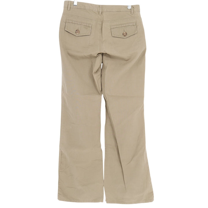 Banana Republic Chino Pants Women's 8 Beige Cotton Preppy Mid Rise Wide Leg