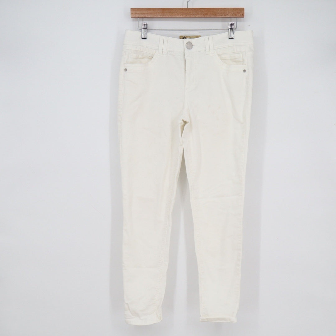 Democracy Ab technology Off-White Skinny Pants Womens 10 Stretch Mid-Rise