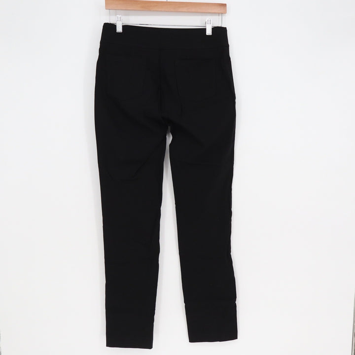 Black Stretch Pull On Straight Leg Pants Workwear Trousers Size 8 SKU 13981