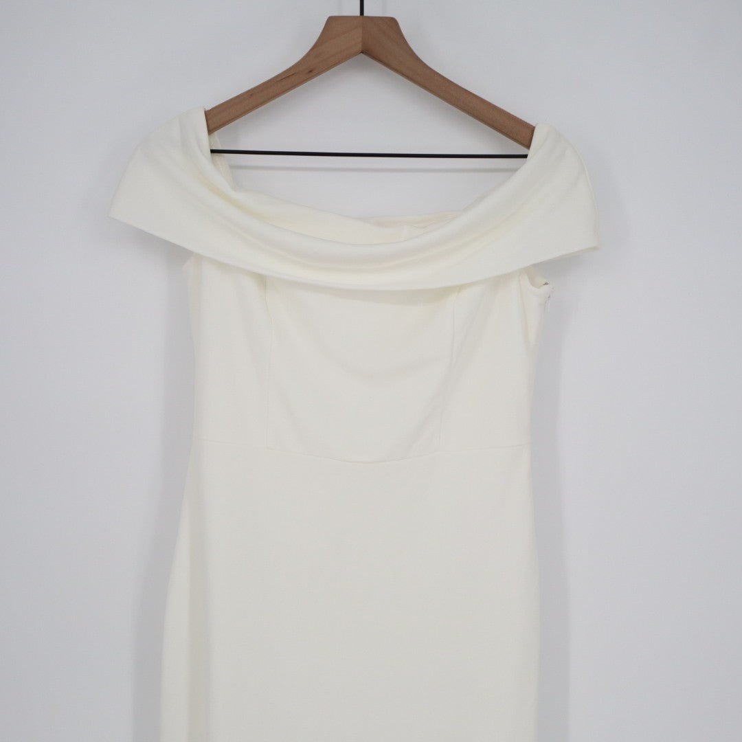 Lulus Exceptional Romance Maxi Dress Womens Large White Off-the-Shoulder Mermaid