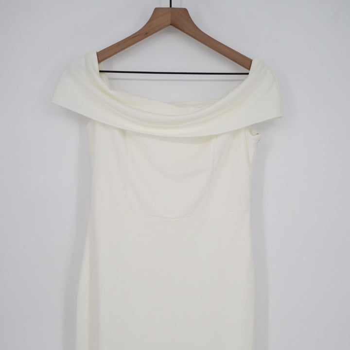 Lulus Exceptional Romance Maxi Dress Womens Large White Off-the-Shoulder Mermaid