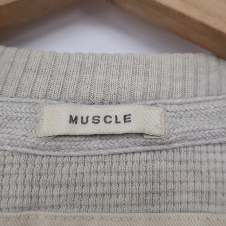 Abercrombie & Fitch Mens Muscle Fit Waffle Knit Thermal Shirt Gray Small