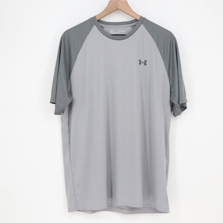 Under Armour Mens Gray Loose Fit Raglan Sleeve T Shirt Size XL