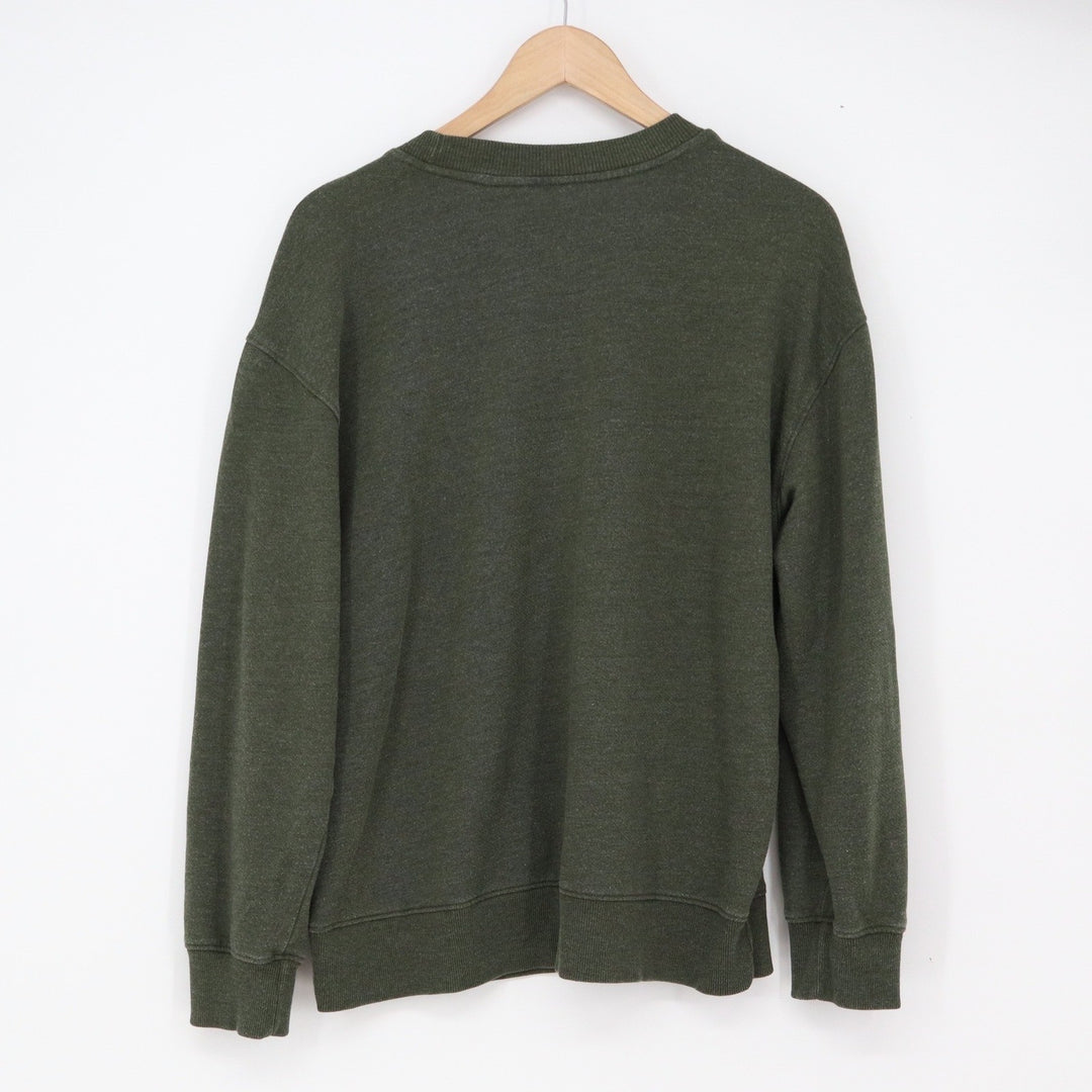 Time and Tru Sweatshirt Womens M Green Pullover Crew Neck Relaxed Fit Excellent