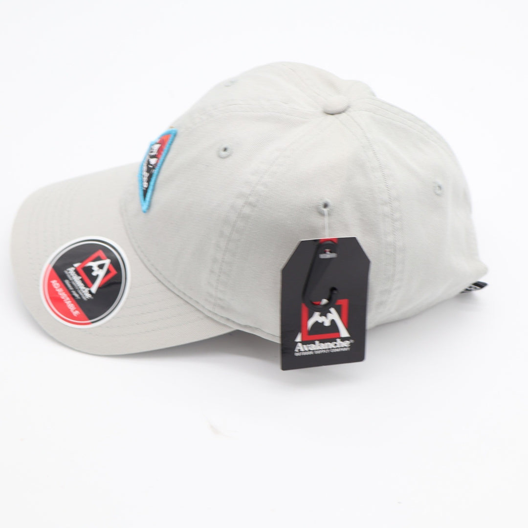 Avalanche Outdoor Supply Co Mens Grey Mountain Logo Baseball Cap