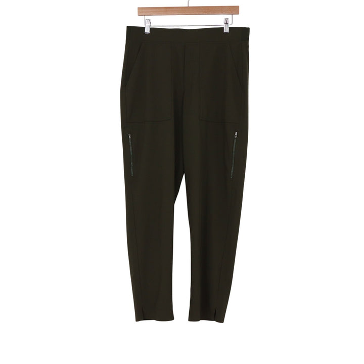 Athleta Headlands Hybrid Cargo II Pants 12 Tall Dark Olive Green Hiking Joggers