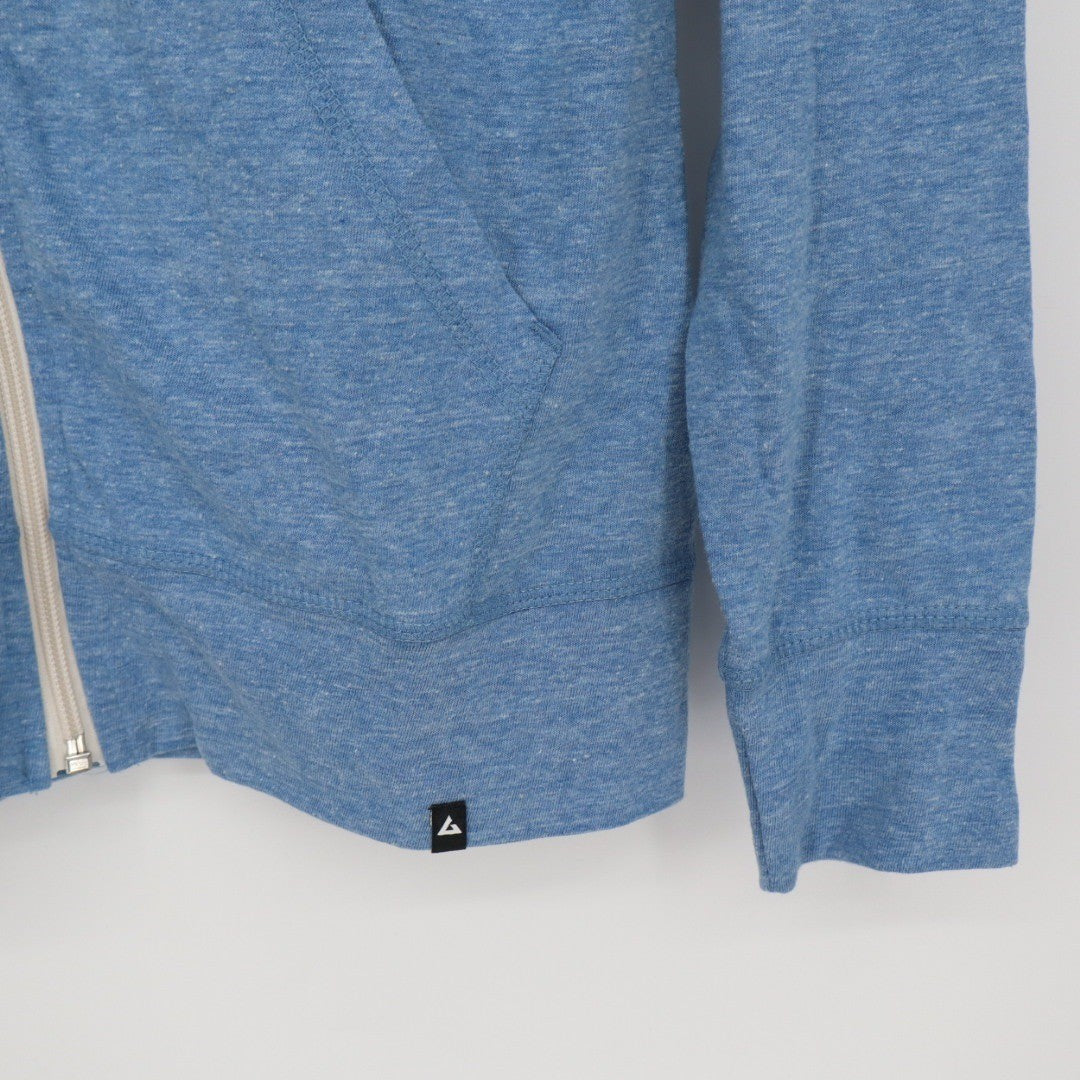 American Giant Womens Blue Heather Zip Up Hoodie Sweatshirt Size S Made in USA