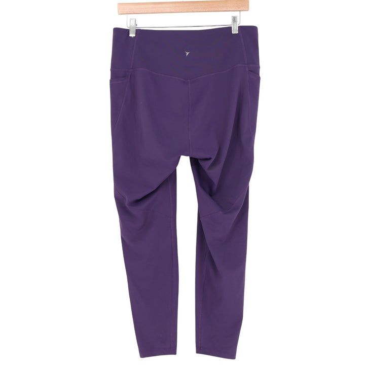 Old Navy Active Elevate Go-Dry Purple High Waisted Side Pocket Leggings Large