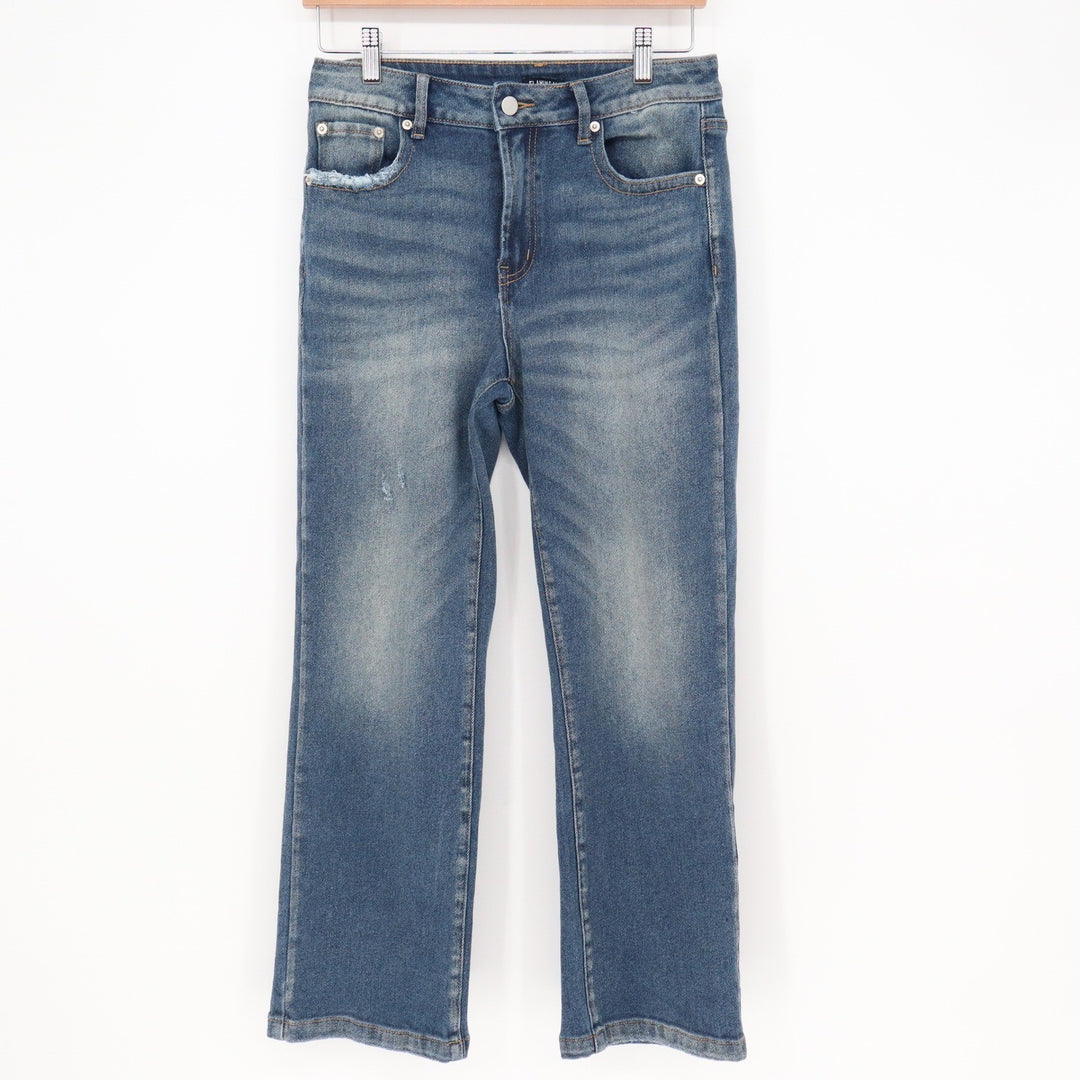 Flamingals Jeans Womens S Straight Leg Blue Distressed Medium Wash Excellent