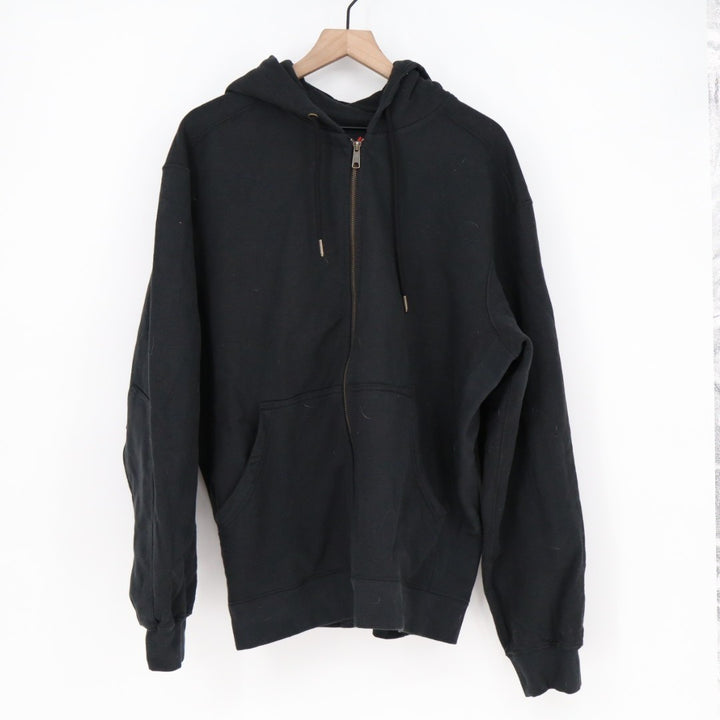 American Giant Classic Hoodie Men Large Black Cotton Full Zip Fleece Long Sleeve