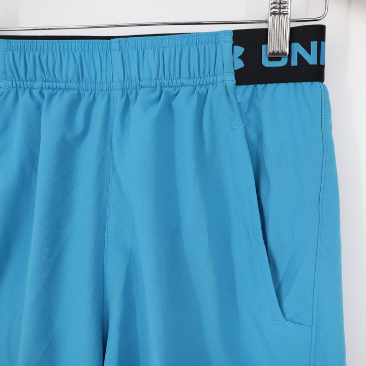 Under Armour Mens Fitted Blue Athletic Training Shorts Size Small 6 Inch Inseam