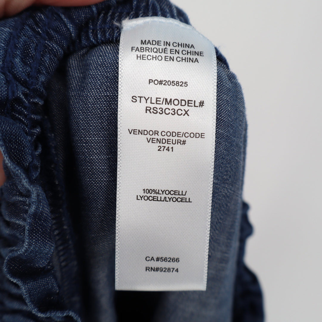 Splendid Blue Lyocell Chambray Paperbag Waist Jogger Pants Womens Small