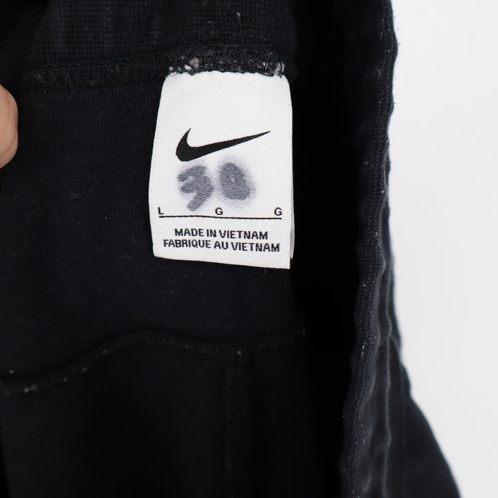 Nike Sportswear Track Pants Womens L Black Cotton Tech Fleece Drawstring Waist