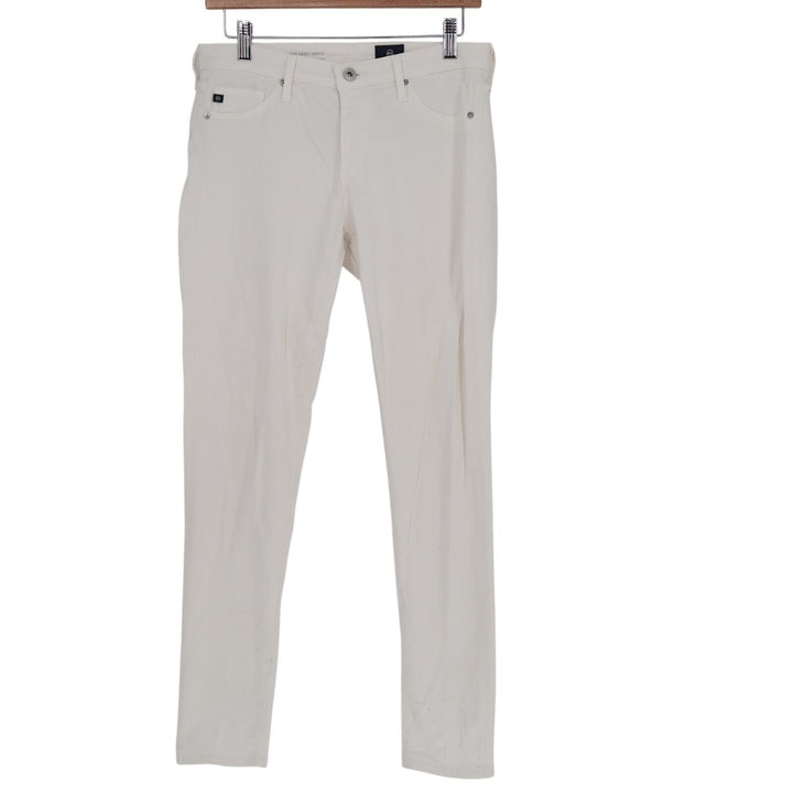 Adriano Goldschmied Jeans Womens 28R White Cotton Stretch 5-Pockets Skinny Leg