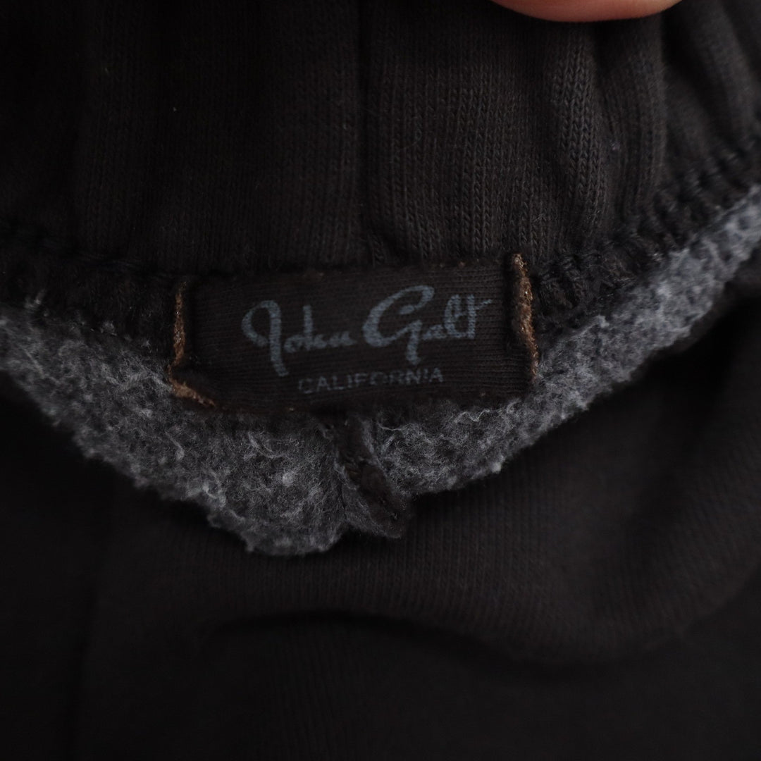 John Galt Brandy Melville Black Wide Leg Fleece Sweatpants One Size
