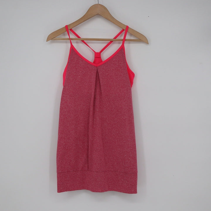 Champion C9 Womens Pink Layered Activewear Tank Top Built-in Bra Size M