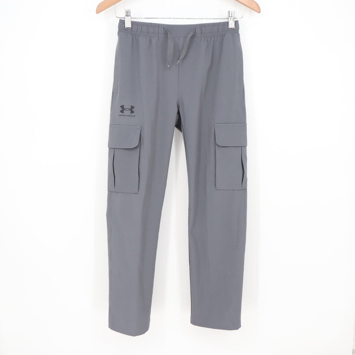 Under Armour Boys Gray Icon Woven Cargo Pants Size YM Medium NWT