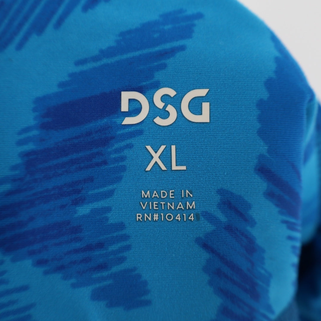 DSG DICK'S Sporting Goods Athletic Shorts Women XL Blue Tie Dye Stretch Mid Rise