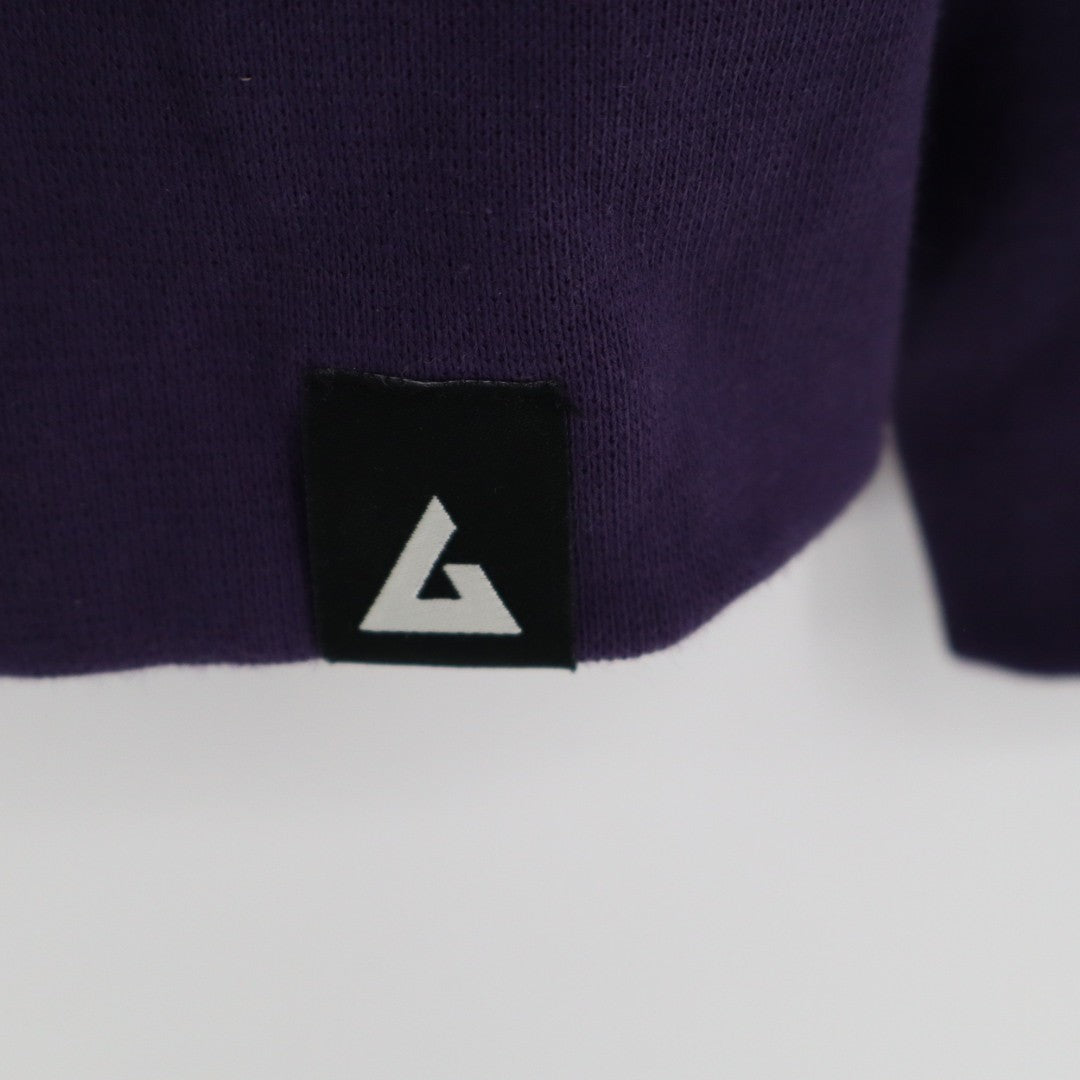 American Giant Hoodie Mens XL Purple Logo Fleece Lined Cotton Classic Full Zip