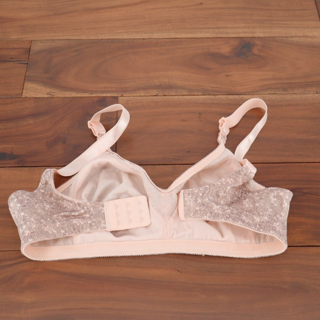 Bali Double Support Wireless Bra Womens 36B Pink Full Coverage Adjustable Straps
