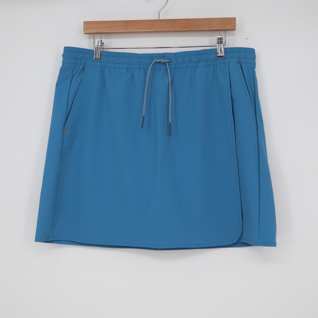 Orvis Blue Active Skort Recycled Nylon Stretch Hiking Skirt Womens Large L