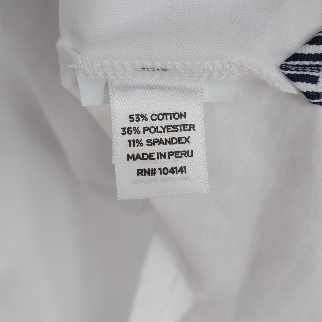 Walter Hagen Mens Clubhouse Solid Pique Polo Shirt White M