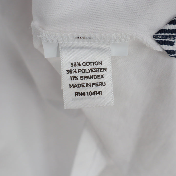 Walter Hagen Mens Clubhouse Solid Pique Polo Shirt White M