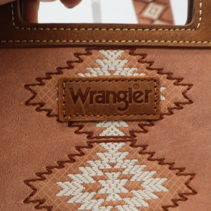 Wrangler Dusty Rose Western Aztec Crossbody Bag