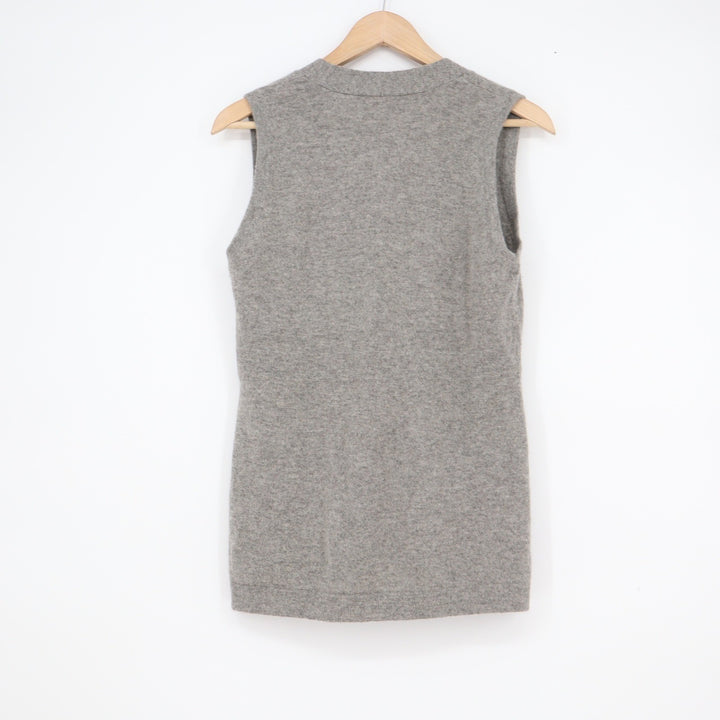 J.Crew Preferita 100% Cashmere V-Neck Sweater Vest Heather Gray Size M