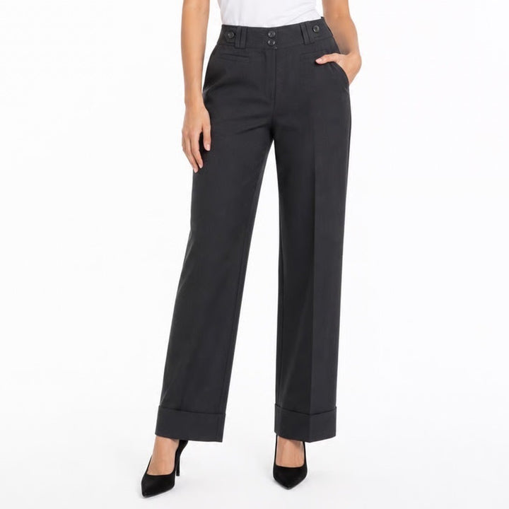 Ann Taylor Petites Signature Fit Dress Pants Charcoal Grey Cuffed Size 2P 2 P