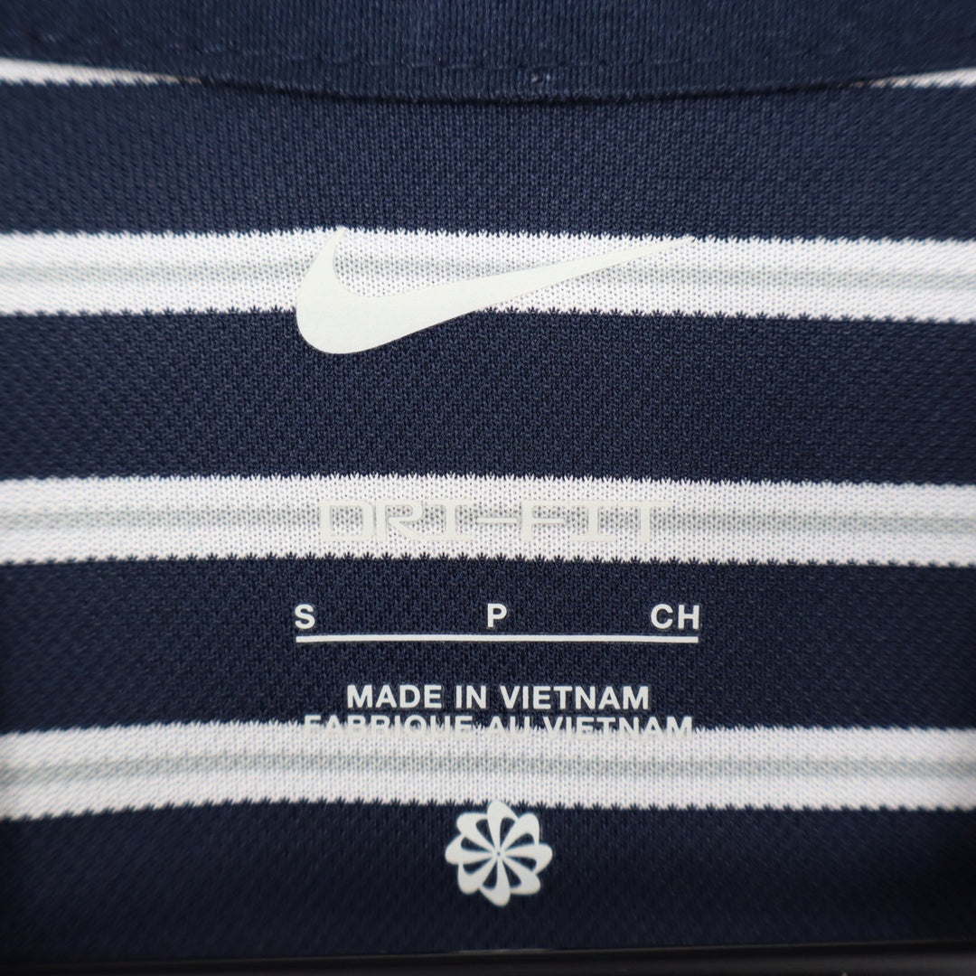 Nike Golf Mens Dri-FIT Striped Polo Shirt Navy Blue White DH0835-451 Small NWT
