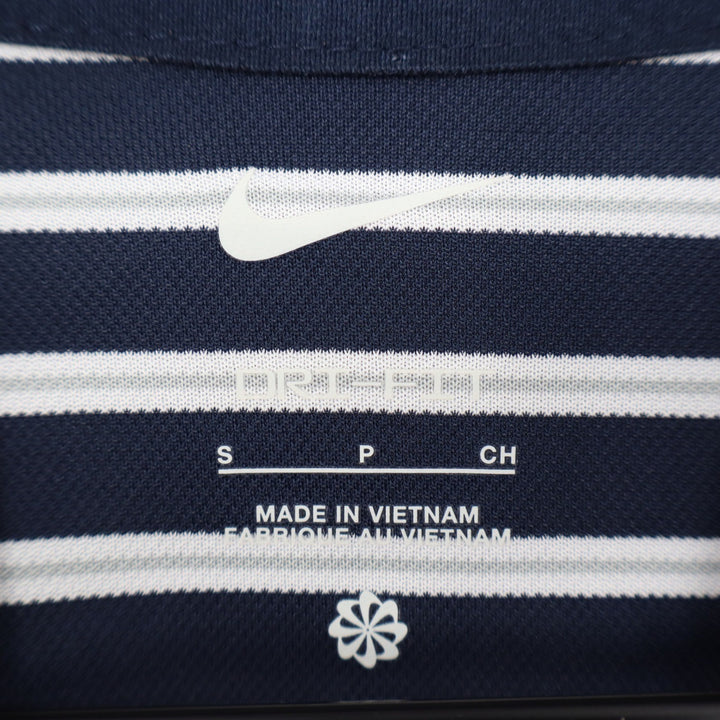 Nike Golf Mens Dri-FIT Striped Polo Shirt Navy Blue White DH0835-451 Small NWT