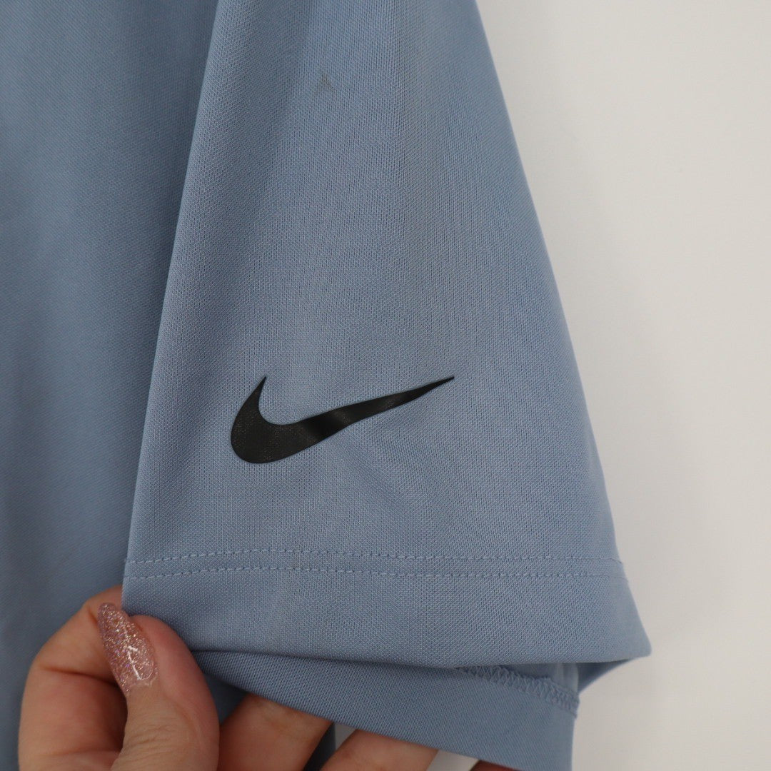 Nike Golf Dri Fit Polo Shirt Mens Large Hero World Challenge Blue Short Sleeve