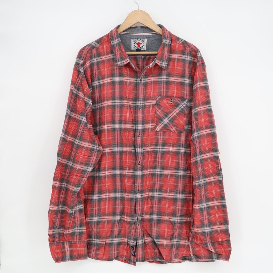 Flag & Anthem Desert Son Flannel Shirt Men 2XL Multicolor Plaid Cotton Button Up