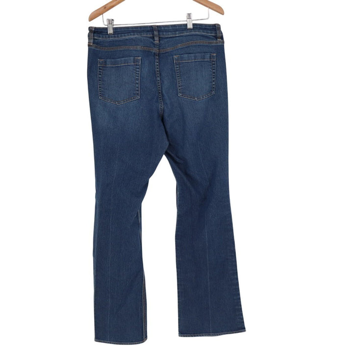 New York & Company Curvy Low Rise Bootcut Jeans Womens 16 Blue Denim Stretch
