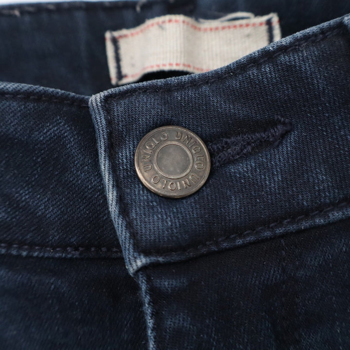 Uniqlo Ultra Stretch Skinny Fit Jeans Dark Indigo Blue Denim Womens Size 26