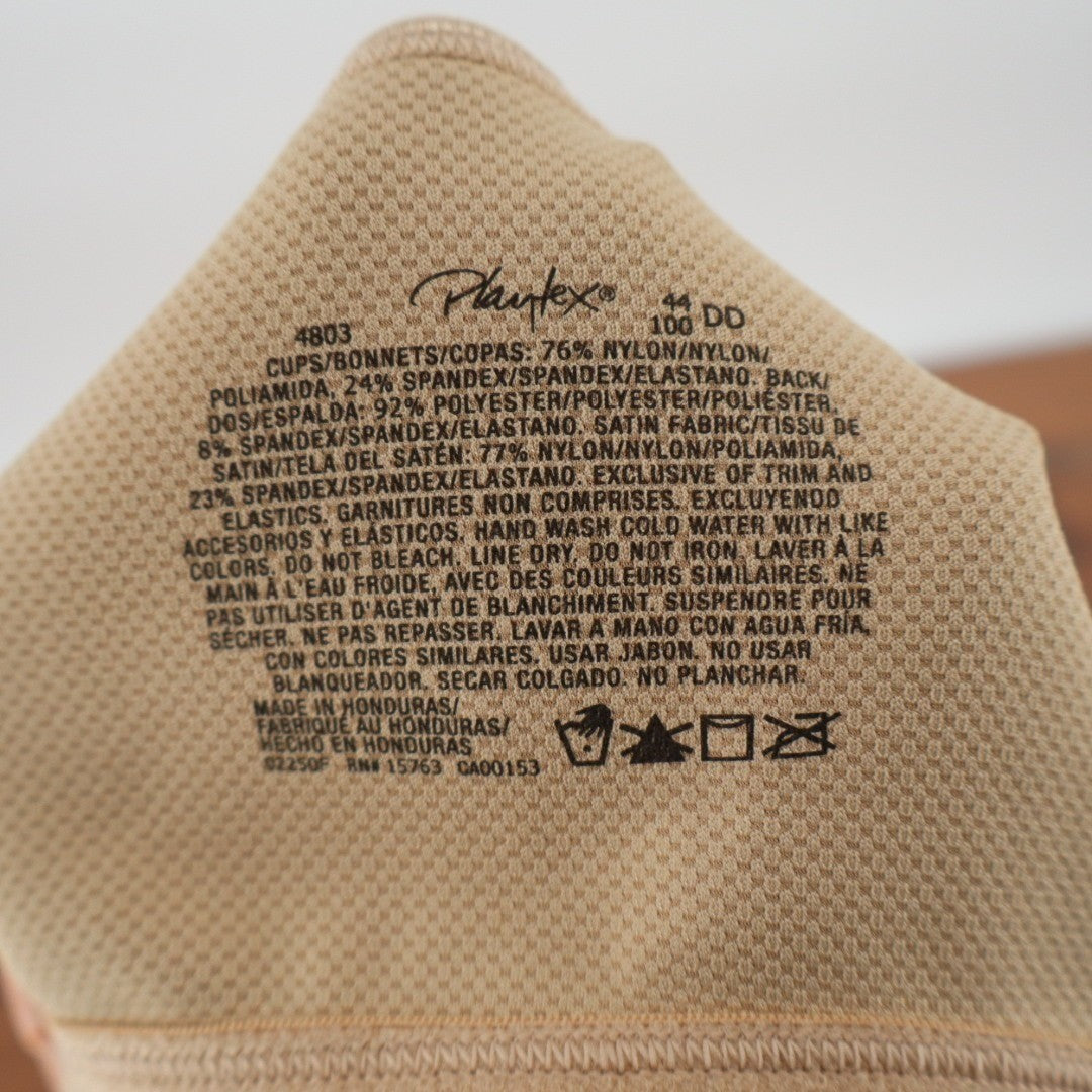 Playtex 18 Hour Silky Soft Smoothing Bra Womens 44DD Nude Full-Coverage Wireless