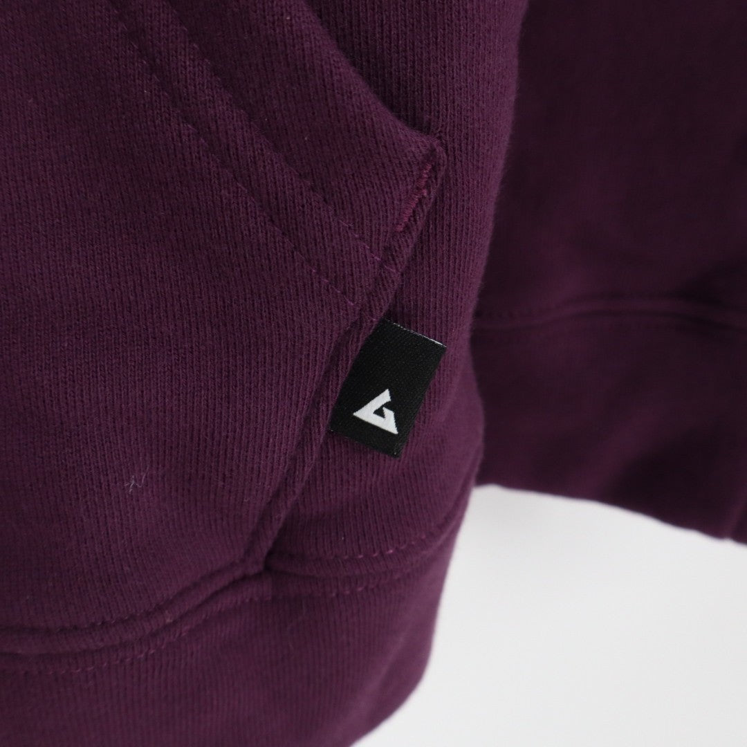 American Giant Midweight Hoodie Womens Large Blackberry Wine Fleece Lined Cotton