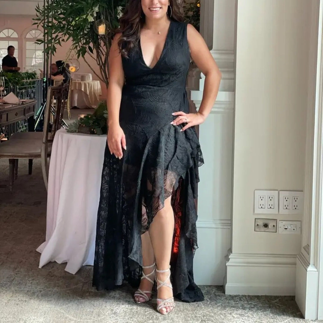 One33 Social Ruffle Palm Gown Size 8