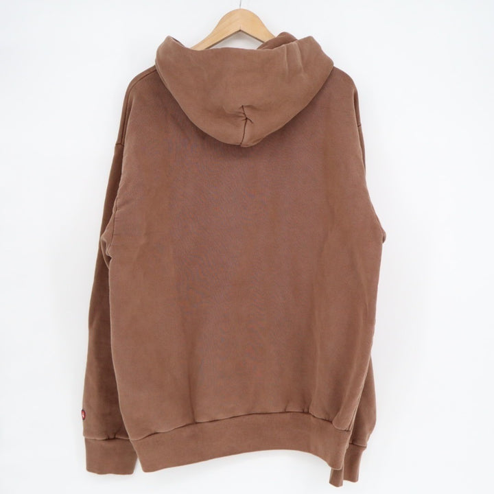 American Giant Hoodie Mens Large Brown Logo Fleece Lined Cotton Winter Pullover