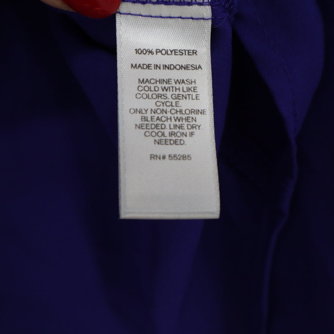 Express The Portofino Shirt Womens Small Purple Roll Tab Sleeve Button Up Blouse