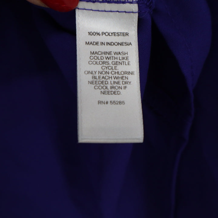 Express The Portofino Shirt Womens Small Purple Roll Tab Sleeve Button Up Blouse