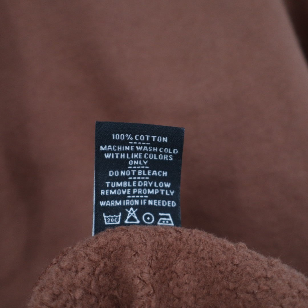 American Giant Classic Hoodie Men Medium Rust Full Zip Cotton Fleece Relaxed Fit