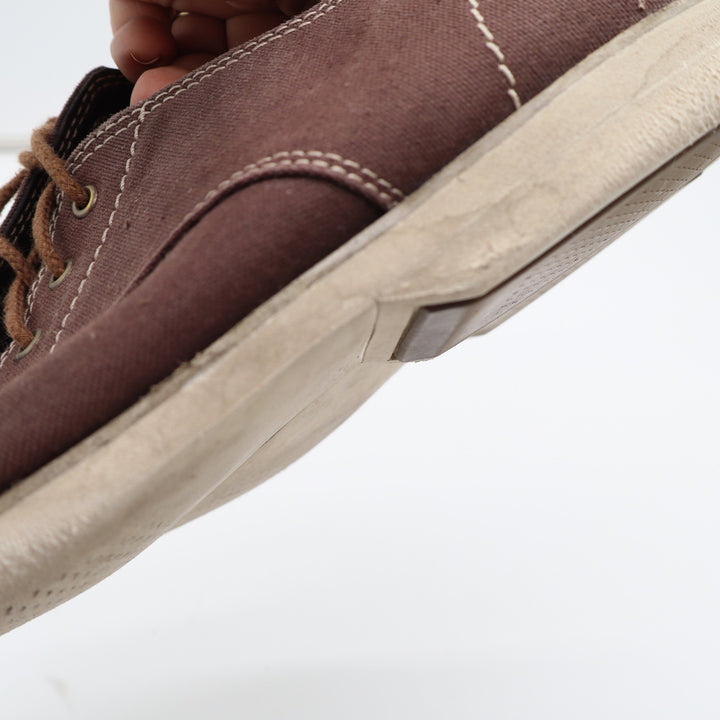 Timberland Oxford Mens 10.5 Brown Canvas Suede Contrast Stitch Good